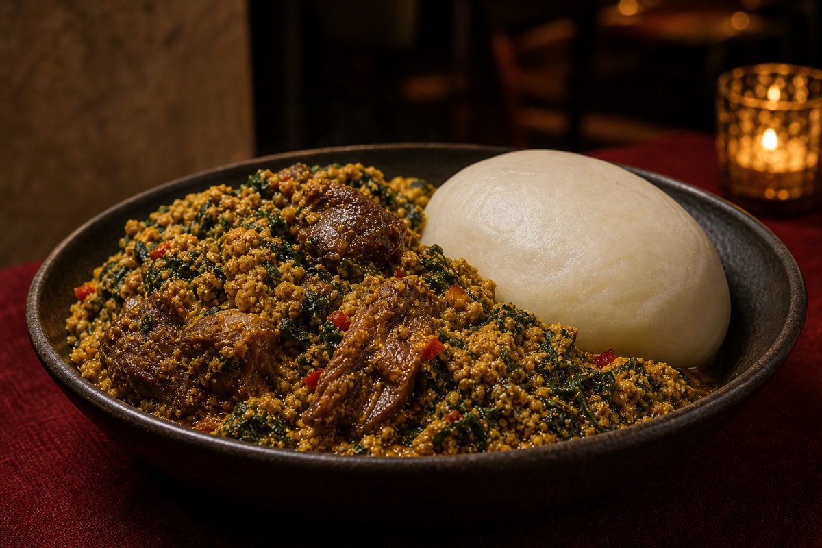 Egusi & Pounded Yam from Àṣẹ & Ember