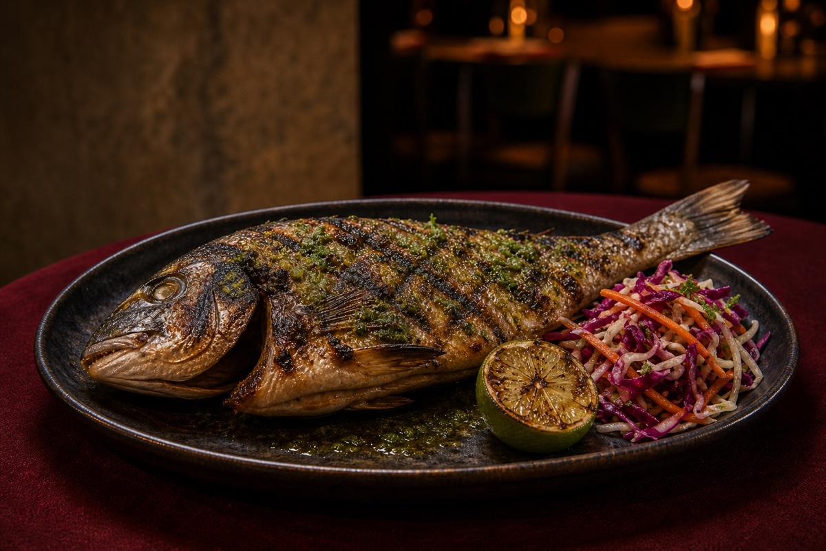 Whole Fire Bream from Àṣẹ & Ember